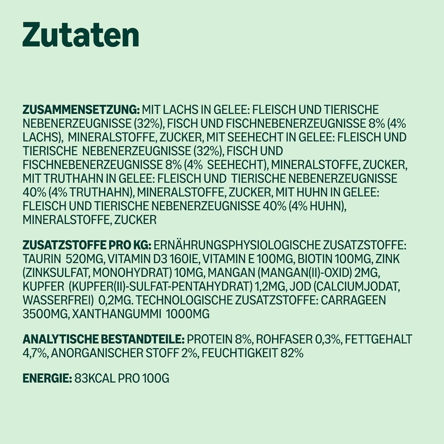 Amazon Grain Free Mokra karma dla dorosłych kotów, mieszanka mieszana w galaretce 4,8 kg (48 opakowań po 100 g każde)