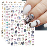 JMEOWIO Nagelsticker Tierische 8 Blatt Nail Art Naklejka Selbstklebend Nagelaufkleber Katze Niedlich Dekoration Nageldesign Zubehör