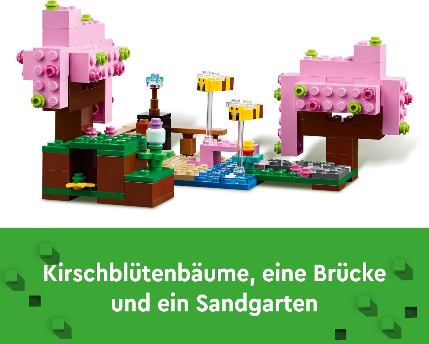 LEGO Minecraft Sad z kwiatami wiśni Zabawkowy ogród do zwiedzania ze Słoneczkiem, Wąchaczem, Zombie i Pszczołami Prezent dla graczy dla chłopców i dziewcząt w wieku 8 lat 21260 Zestawy do budowania Szukaj sklepu LEGO
