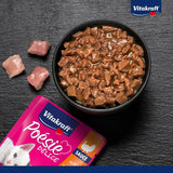 Vitakraft Poésie Délice, Junior, Mokra karma dla kotów, Mokra karma w sosie, z indykiem, Opakowanie zbiorcze, dla młodych kotów, Bez dodatku cukru i zbóż (23 x 85g)