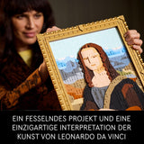 LEGO Art Mona Lisa, zestaw dla dorosłych, obraz Leonarda Da Vinci do zawieszenia, aktywność twórcza dla mężczyzn i kobiet, prezent dla miłośników sztuki, sztuka włoskiego renesansu 31213 Zestawy do budowania Besuche den LEGO-Store