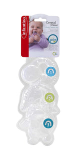 Infantino 316564-01 Infantino Przezroczyste pierścienie do ząbkowania - Miękki pierścień do ząbkowania, wykonany z nietoksycznego materiału, do rozwoju sensorycznego i wspomagania ząbkowania, wielokolorowy