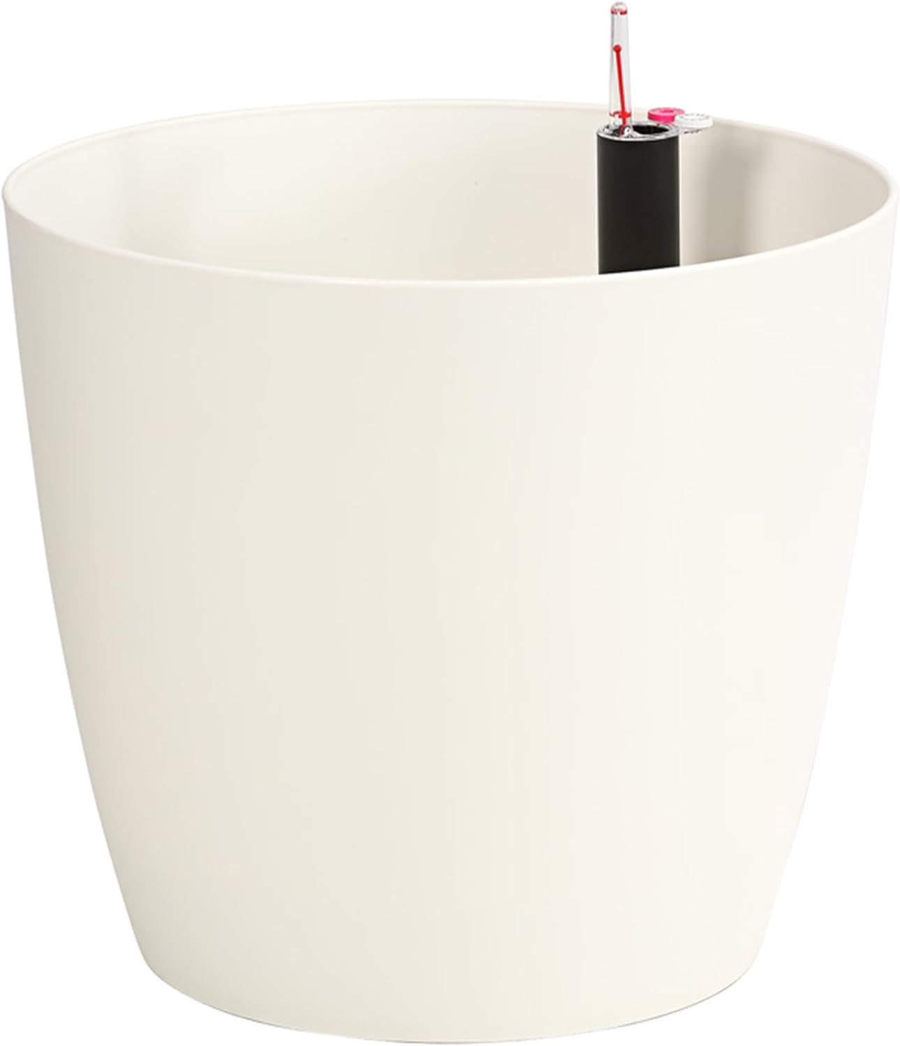 Doniczka Dehner Mila z systemem samonawadniającym, Ø 30 cm, wysokość 26 cm, tworzywo sztuczne, biała