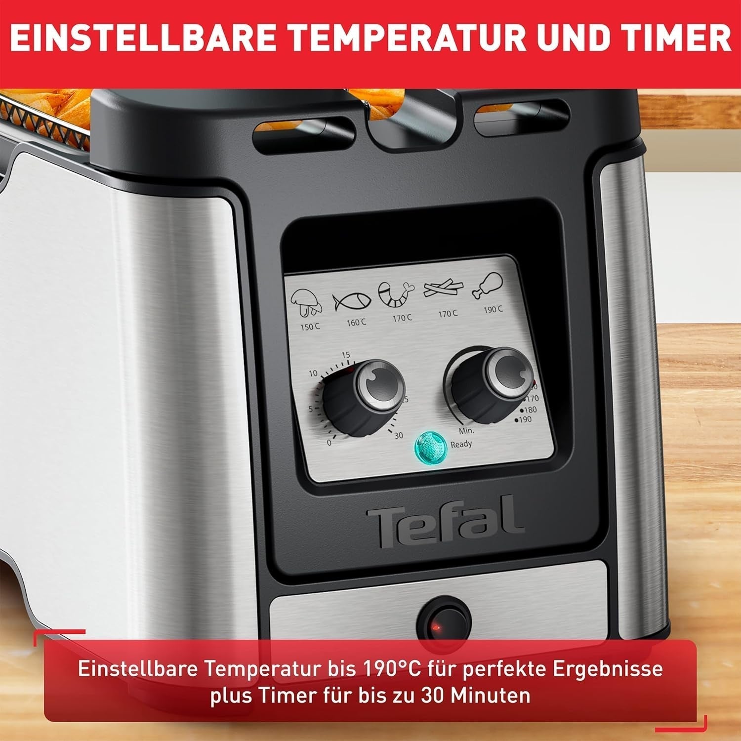 Frytownica Tefal FR600D Clear Duo, smażenie z mniejszą ilością dymu i zapachów, pojemność 1,2 kg, termostat, timer, duże okienko bez mgły Sprzęt AGD Naty Shop