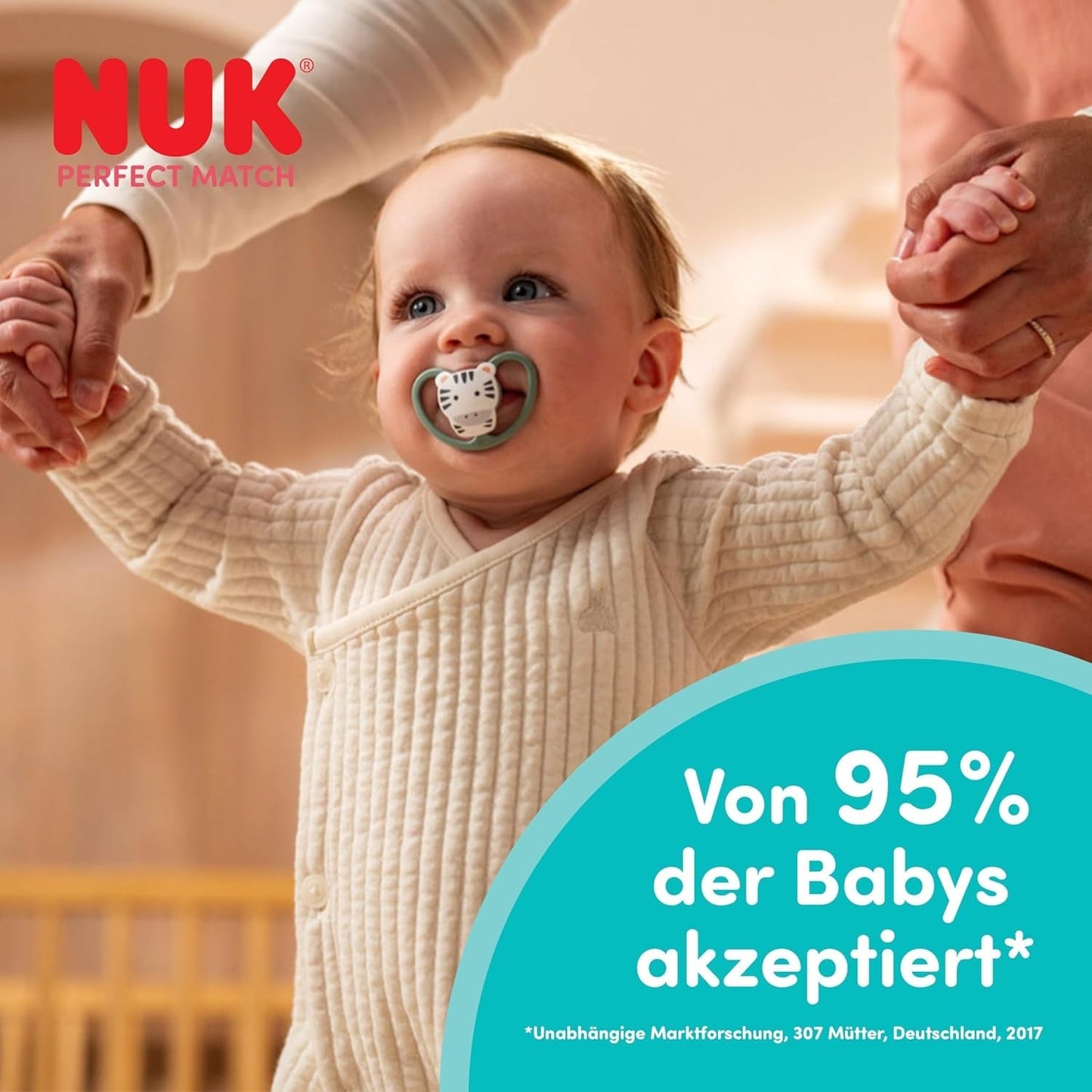 Smoczki NUK Perfect Match Air dla niemowląt | 6-18 miesięcy | Smoczki ortodontyczne, które wspomagają cyrkulację powietrza i zapobiegają wysypce spowodowanej śliną | 95% akceptacji przez dzieci** | Myszka Minnie Disneya | Opakowanie 2