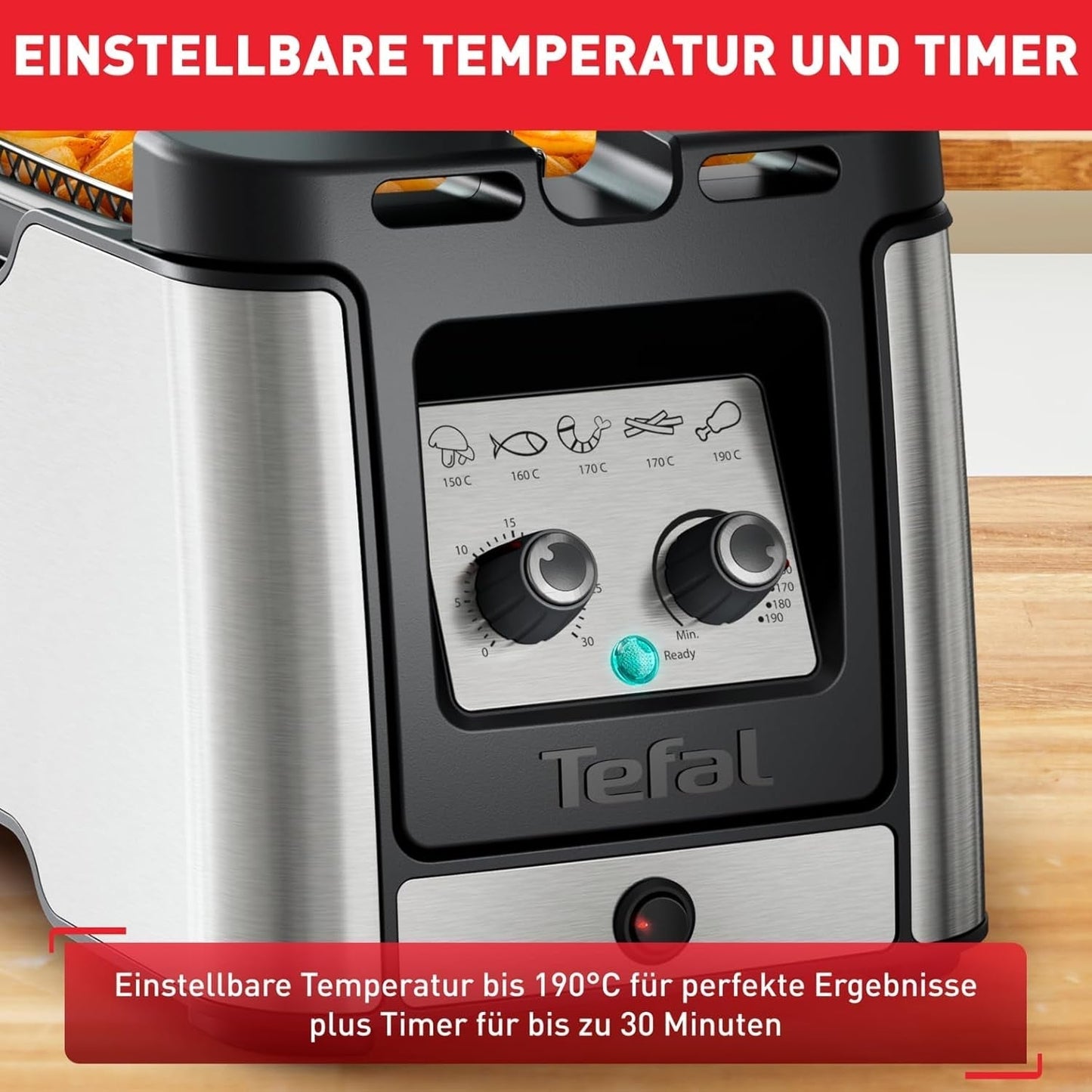 Frytownica Tefal FR600D Clear Duo, smażenie z mniejszą ilością dymu i zapachów, pojemność 1,2 kg, termostat, timer, duże okienko bez mgły Sprzęt AGD Naty Shop