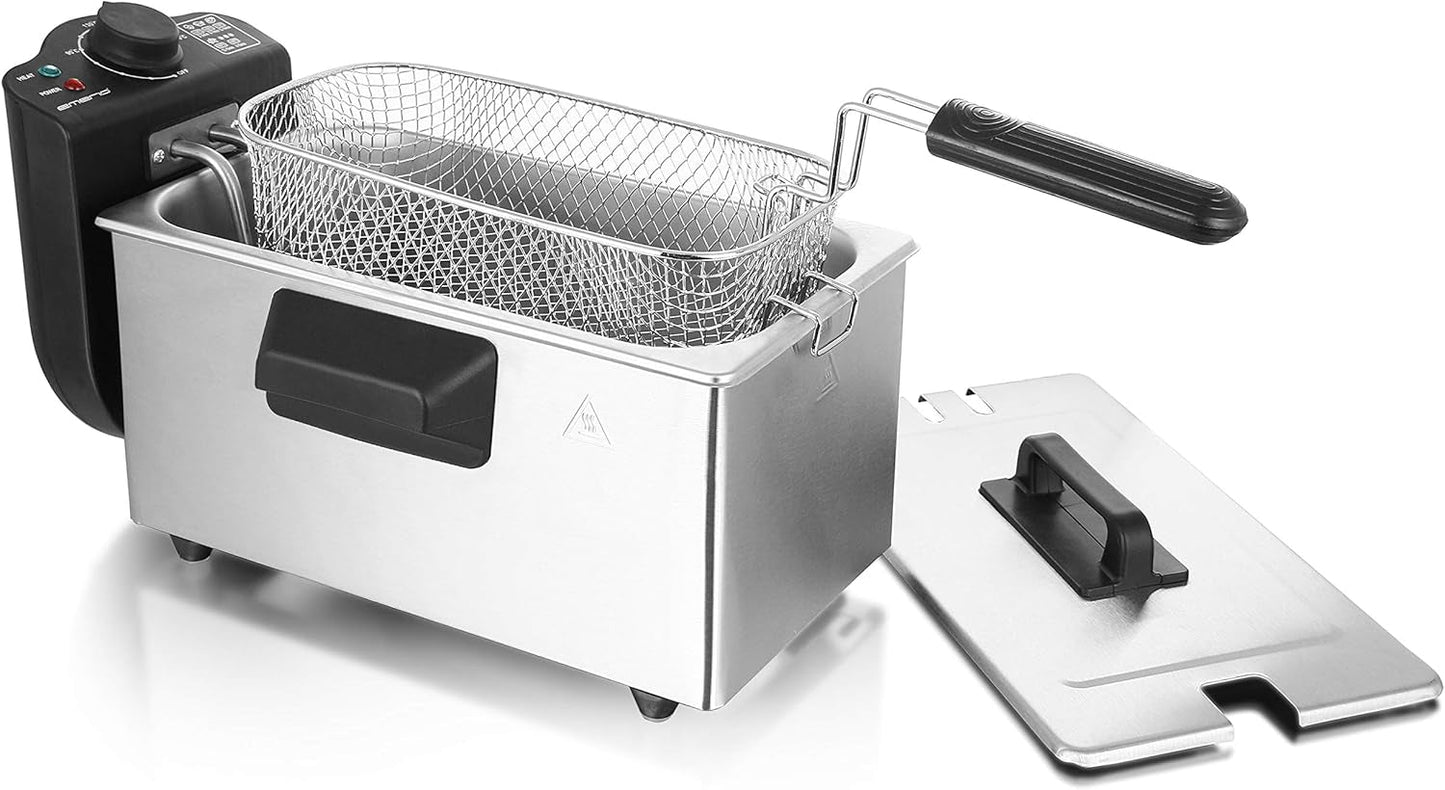 Frytkownica olejowa Emerio 3,0L z technologią Cold Zone, 2000 W AGD Naty Shop