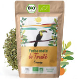 ORIGEENS BIO YERBA MATE z pomarańczami 200 G - Herbata owocowa I Organiczna niepalona Yerba Mate herbata bez szypułek i pyłu I Napój energetyzujący i detoksykujący