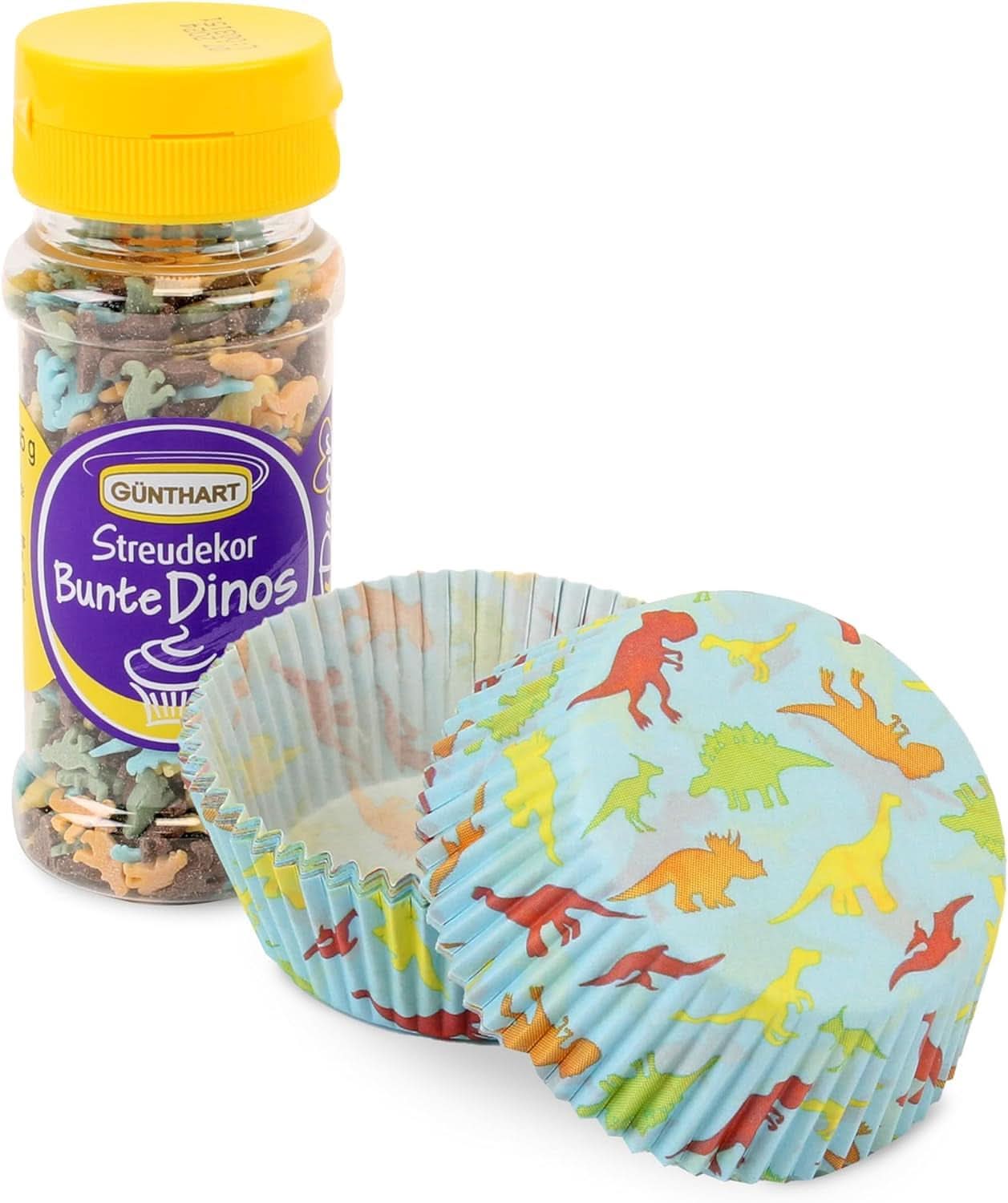 Zestaw Günthart Dino, 55 gramów + 50 papierowych foremek na babeczki Sprinkles Naty Shop