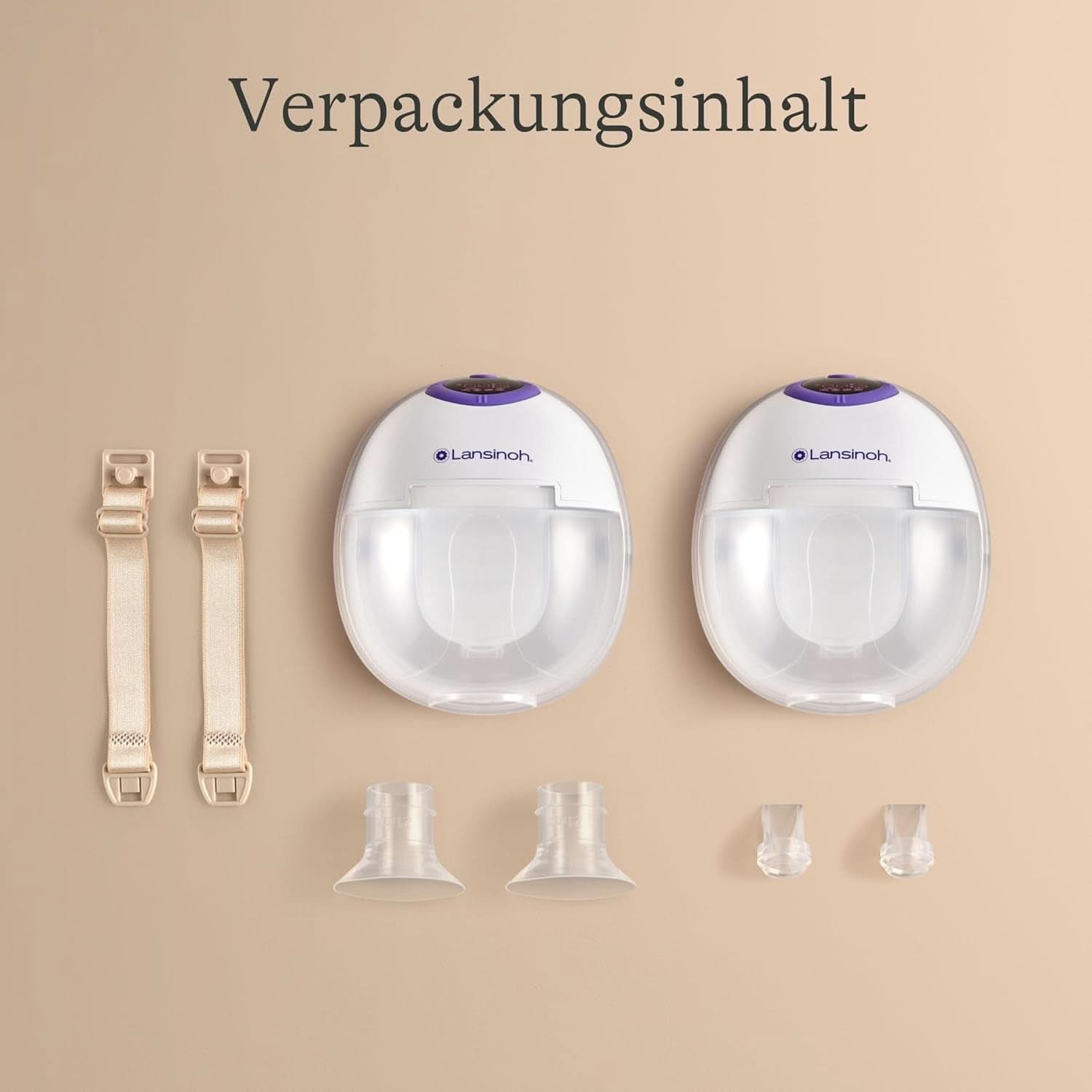 Lansinoh Tragbare Elektrische Doppelmilchpumpe – Freihändig Und Leise Abpumpen Ohne Kabel & Schläuche – Wiederaufladbarer Akku – Einfache Bedienung & Reinigung - Zestaw głośnomówiący Akcesoria Żywność i karmienie piersią Sklep Bebe Naty