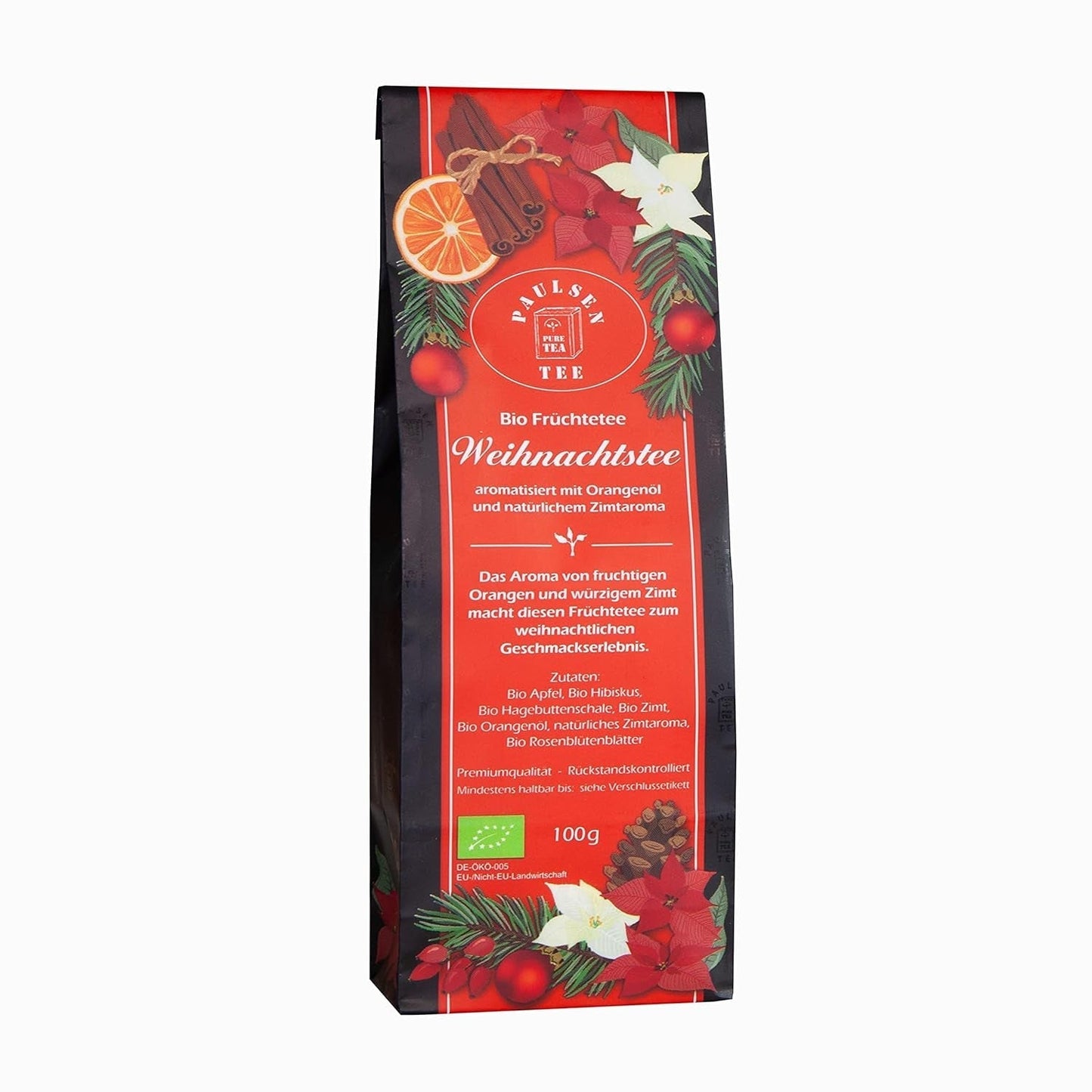 Organiczna herbata świąteczna 10 X 100 g, herbata Paulsen Tea Herbata owocowa Kontrolowana pod kątem pozostałości