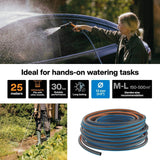 Wąż ogrodowy Fiskars ML Seria X Wąż do ręcznego podlewania wody 13 mm (1/2"), Długość: 25 m, Złącze uniwersalne, Ochrona przed promieniowaniem UV, Ochrona przed mrozem, Odporny na skręcanie, Niebieski, 1076045