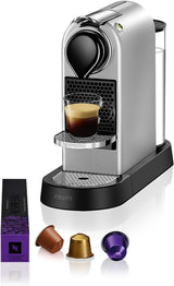 Ekspres do kawy z kapsułkami Nespresso XN761B Citiz&Milk | Automatyczny tryb gotowości | 1260 watów | Pojemność zbiornika na wodę: 1 l | Ciśnienie pompy: 19 bar | Srebrny