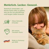 MERA Cats Nature Mokra sterylizowana/lekka karma dla kurczaków 12x85g | Dla kotów sterylizowanych/kastrowanych | Bez cukru i zbóż | Mokra karma o niskiej zawartości tłuszczu i dużej zawartości mięsa