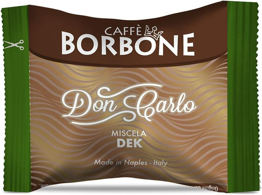 Caffè Borbone Don Carlo Dek Entkofeinierte Kaffeemischung - 50 Kapseln - Kompatybilny z Lavazza®* A Modo Mio®* Haushalts-Espressomaschinen