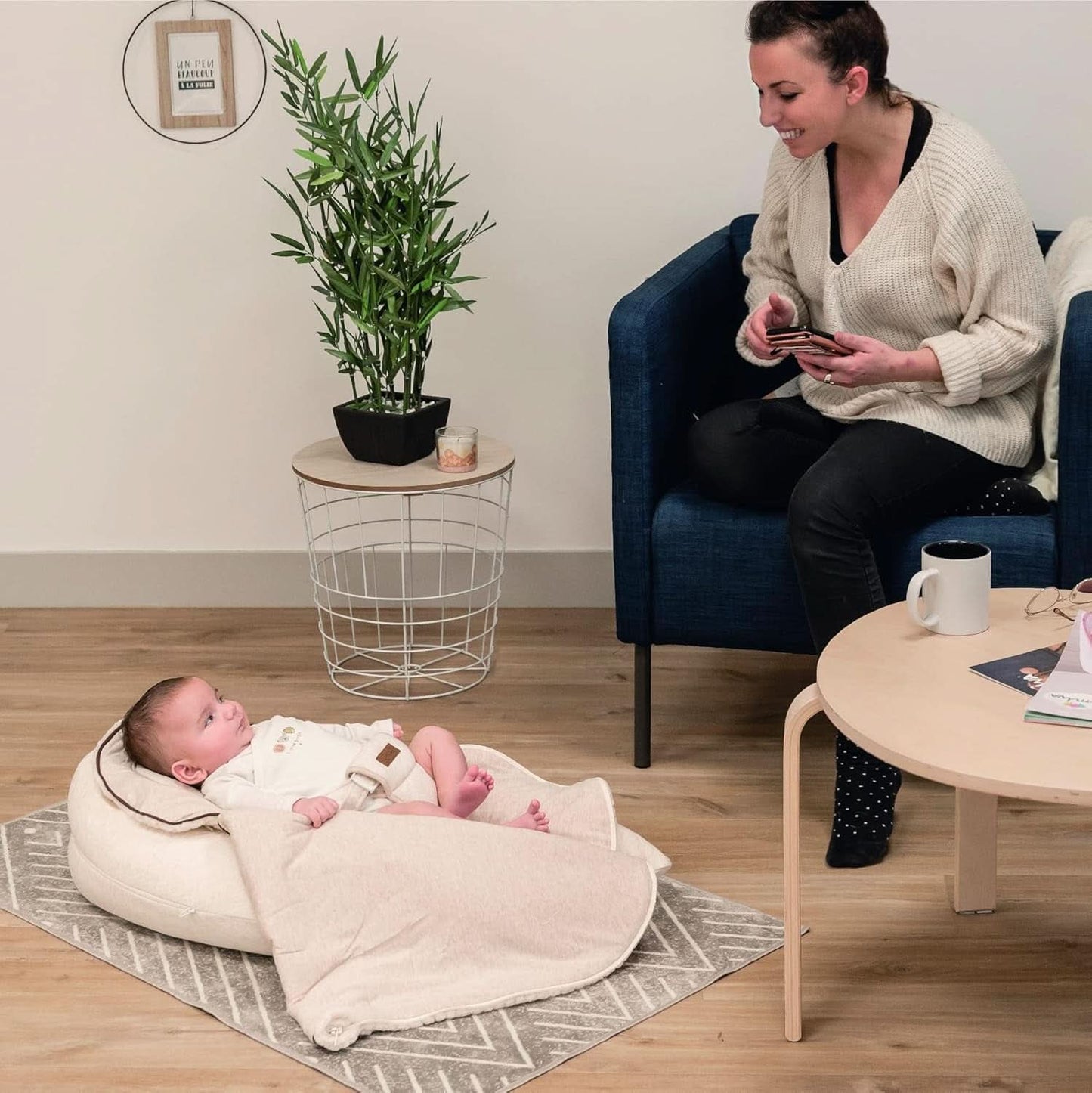 Wielofunkcyjna poduszka do karmienia 4 w 1, Soft Nova, beżowa, pojedyncza poduszka: 202 cm, fotel, 40 X 75 X 22 cm Akcesoria Żywność i karmienie piersią Sklep Bebe Naty