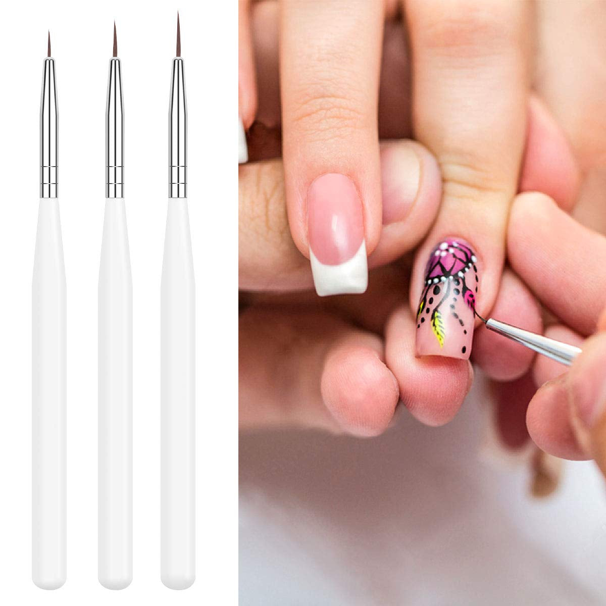 Zestaw szpilek Nagel, 10-Teilig Gelnägel Pinsel Nagellackstift Acrylpinsel Für Żel UV Nägel Acrylfingernägel Nailart Maniküre Nageldesign Zubehör