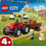 Ciągnik LEGO City z przyczepą - Zabawka rolnicza z traktorem i figurkami zwierząt - Zestawy do zabawy Montessori dla chłopców i dziewcząt od 4 lat - prezent z 2 minifigurkami 60461 Zestawy konstrukcyjne Besuche den LEGO-Store