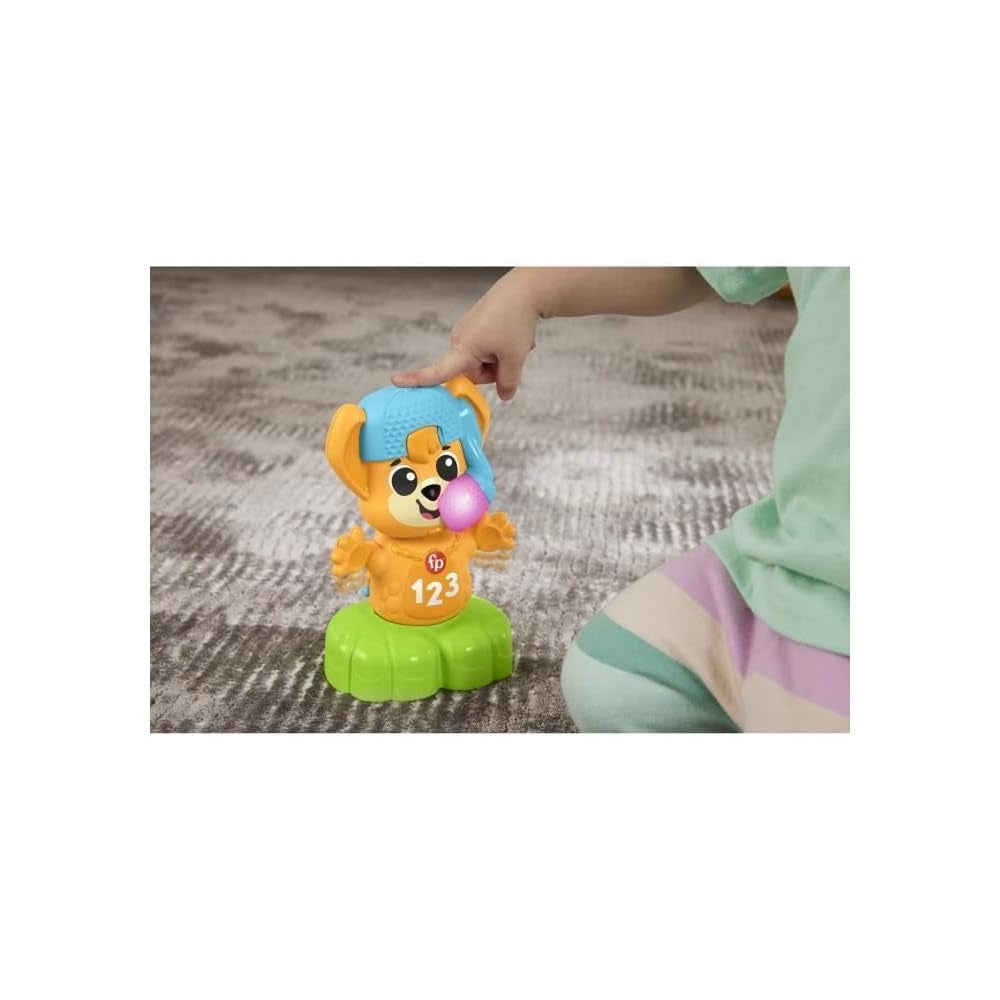 Lisek Fisher-Price Sync Squad, zabawka dla niemowląt i małych dzieci z muzyką i interaktywnymi światłami, od 9 miesiąca życia, wersja francuska, HYK94 Jucarii Bebe Naty Shop