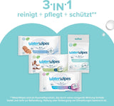 Chusteczki nawilżane WaterWipes Sensitive+ On The Go, 100 chusteczek (10 szt.), 3 w 1 czyści, pielęgnuje, chroni, 99,9% wody, chusteczki bezzapachowe
