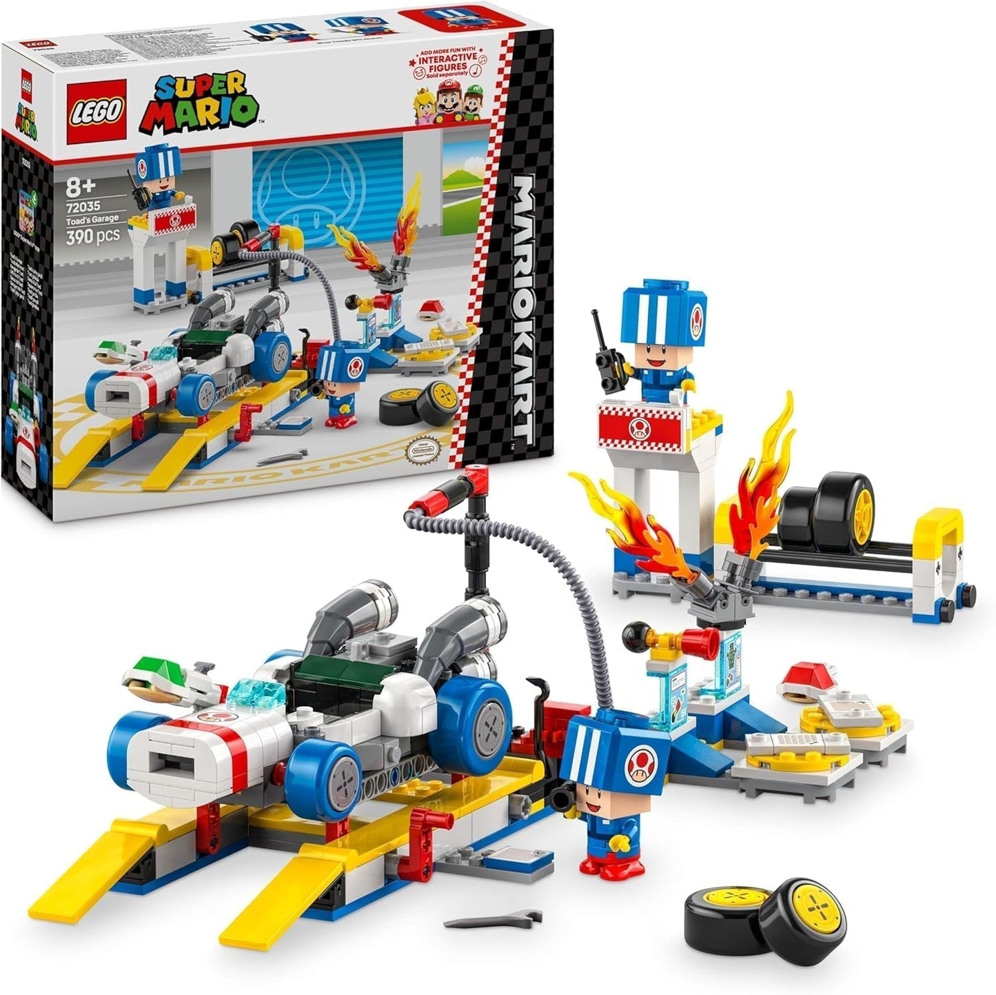 LEGO Super Mario: Mario Kart — warsztat ropuchy, postać Nintendo, konfigurowalna zabawka, zestaw przygodowy, prezent dla chłopców, dziewcząt i graczy w wieku 8 lat 72035 Zestawy do budowania Besuche den LEGO-Store Default Title