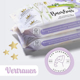 Millis Bamboo Baby Sensitive chusteczki nawilżane do delikatnej skóry dziecka - 5 x 60 sztuk - Naturalne, delikatne i zrównoważone czyszczenie - Biodegradowalne chusteczki dla niemowląt, bez plastiku i alkoholu