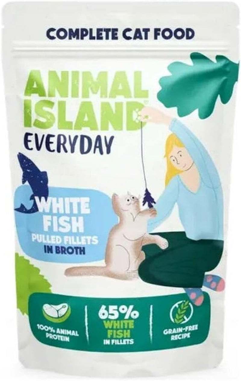 Nassfutter Alleinmenü Katze Filety dla dorosłych Kabeljau w opakowaniu Brühe Hoher Feuchtigkeitsgehalt, 12 x 85 g