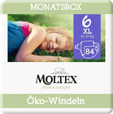 Organiczne pieluszki Pure & Nature Rozmiar 6 XL (17-28kg) Pudełko miesięczne 84 pieluszki organiczne