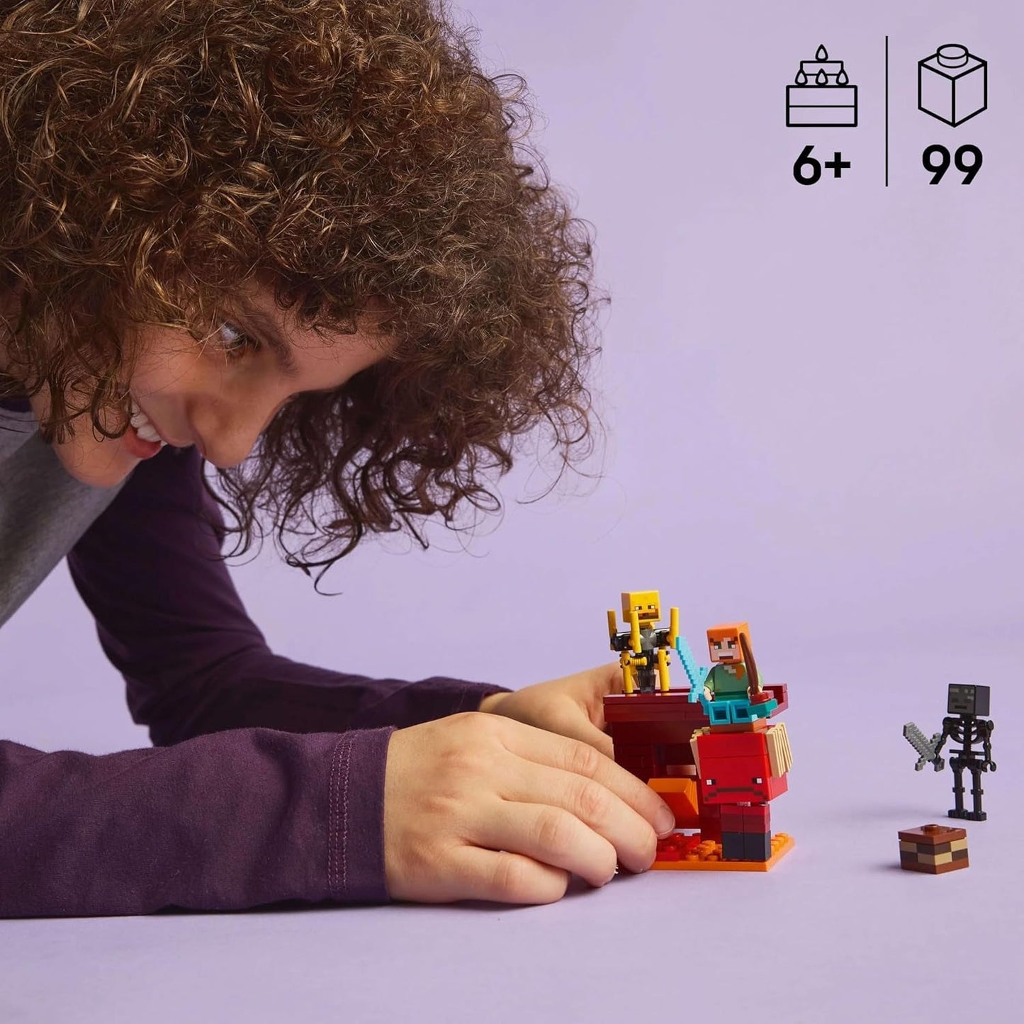 LEGO Minecraft Pojedynek lawowy w głębinach, zabawka dla fanów gier wideo, forteca z minifigurkami, w tym Alexem, szkieletem Witherem, Lohe i Striderem, prezent dla dziewcząt i chłopców w wieku 6 lat 21266 Zestawy do budowania Szukaj w sklepie LEGO