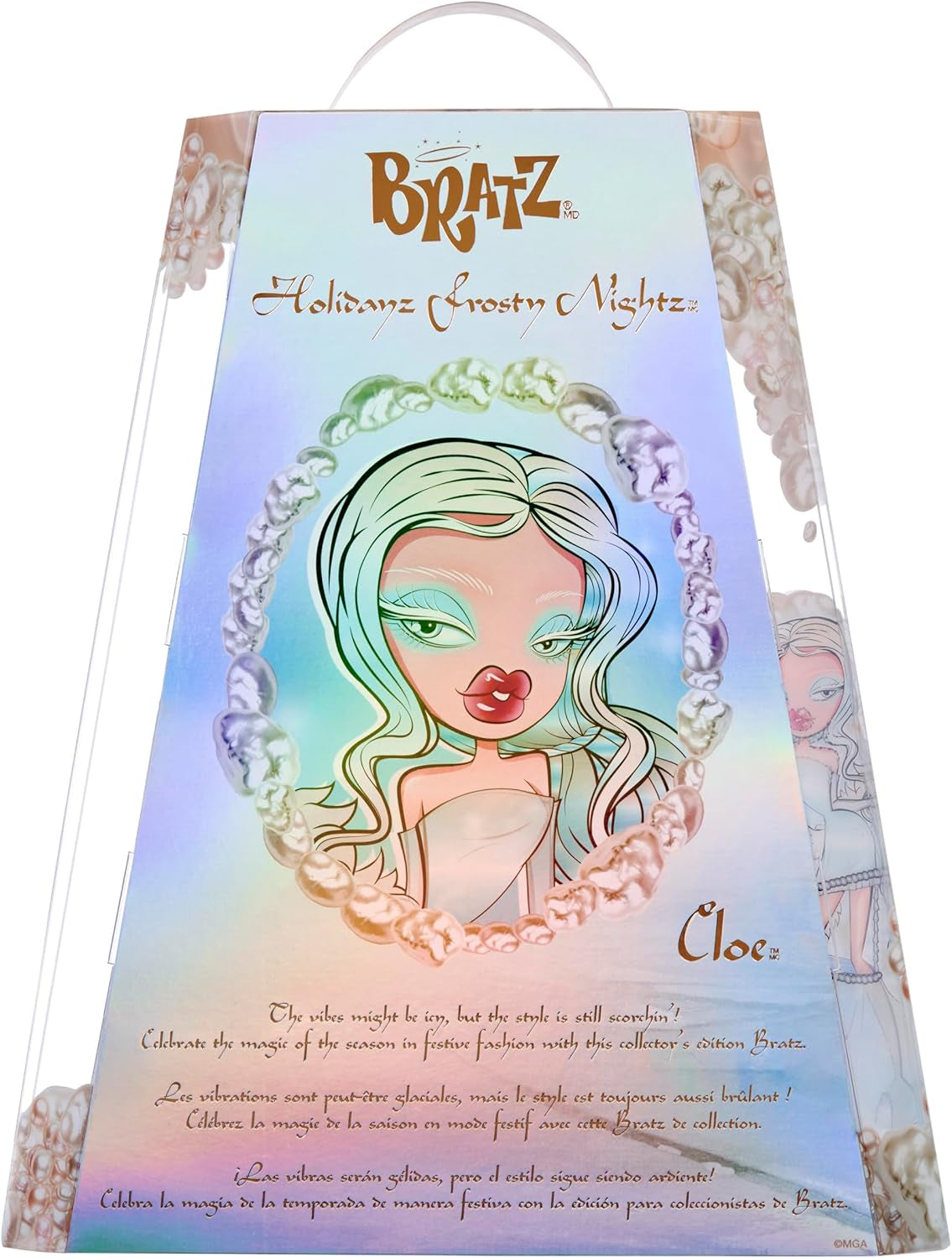 Bratz Holidayz Frosty Nightz - Chloe Doll (edycja kolekcjonerska) z prawdziwymi strojami i akcesoriami