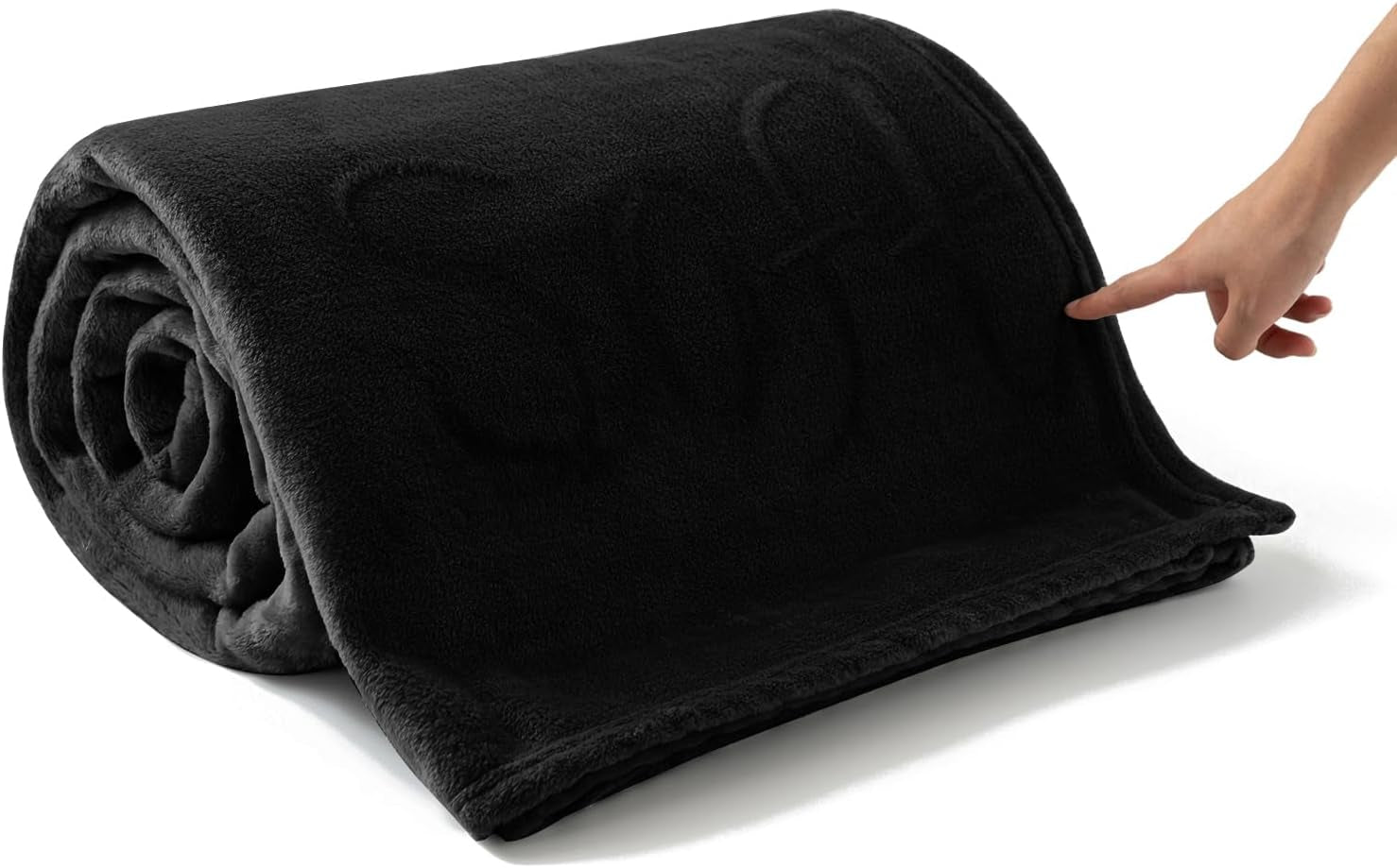 Przytulny koc Puszysty koc z polaru 130 x 150 cm Koce na łóżko Koc na kanapę Duże miękkie koce i narzuty dla dorosłych Narzuty na sofę Ciepłe, nadające się do prania w pralce Czarne łóżka i koce Dobranoc