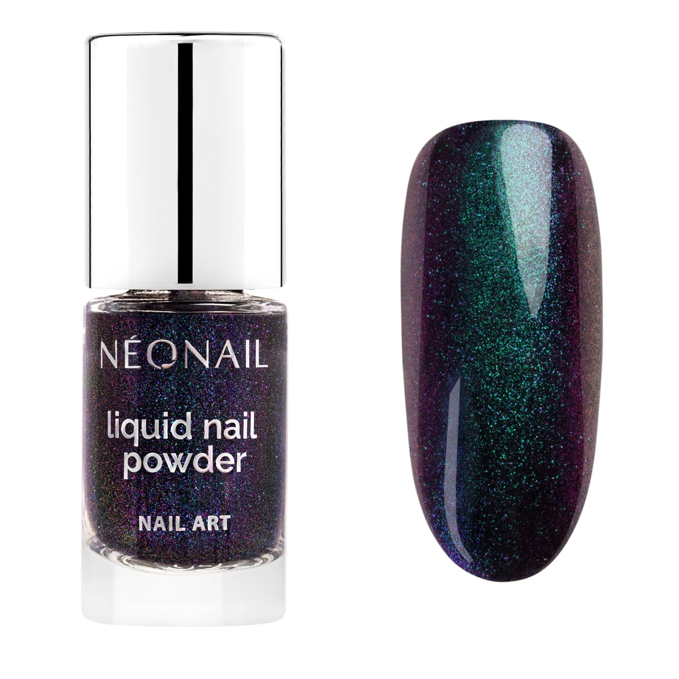 NÉONAIL Płynny puder do paznokci Chameleon 04 - Flüssiger Nagelpuder - Chrome Nail Powder - Glitzer Nägel Puder - Nail Art - Nageldesign Zubehör - Brokatowy puder - Chrom Nagelpuder - Grün, Gelb - 6,5 ml