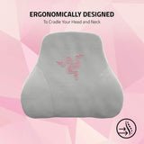 Razer Head Cushion - poduszka na szyję i głowę do krzeseł do gier (ergonomiczna konstrukcja, pianka zapamiętująca kształt, miękki czarny aksamitny pokrowiec) Kwarcowe poduszki Naty Shop Standard