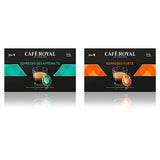 Kapsułki Espresso Forte 50 do profesjonalnego ekspresu Nespresso - Intensywność 7/10 - UTZ-zertifiziert & Espresso Decaffeinato 50 saszetek do profesjonalnego ekspresu Nespresso - Intensywność 7/10