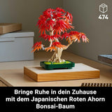LEGO Botanicals Japoński czerwony klon - Drzewo Bonsai - Zestaw sztucznych roślin z czerwonymi i pomarańczowymi liśćmi oraz miską - Wystrój domu - Pomysł na prezent dla dorosłych - 10348 Zestawy do budowania Besuche den LEGO-Store