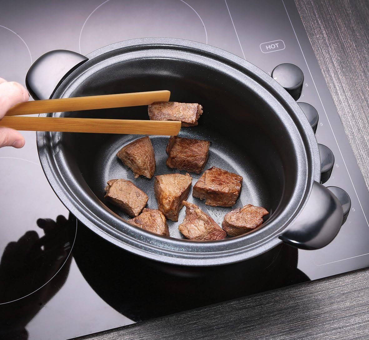 Wolnowar Russell Hobbs, 3,5 litra z powłoką nieprzywierającą, stal nierdzewna, 3 ustawienia temperatury i funkcja utrzymywania ciepła, Wolnowar 160 W Naty Shop