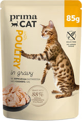 PrimaCat - Klasyczna mokra karma dla kotów o smaku ptaka w sosie, 28 x 85 g