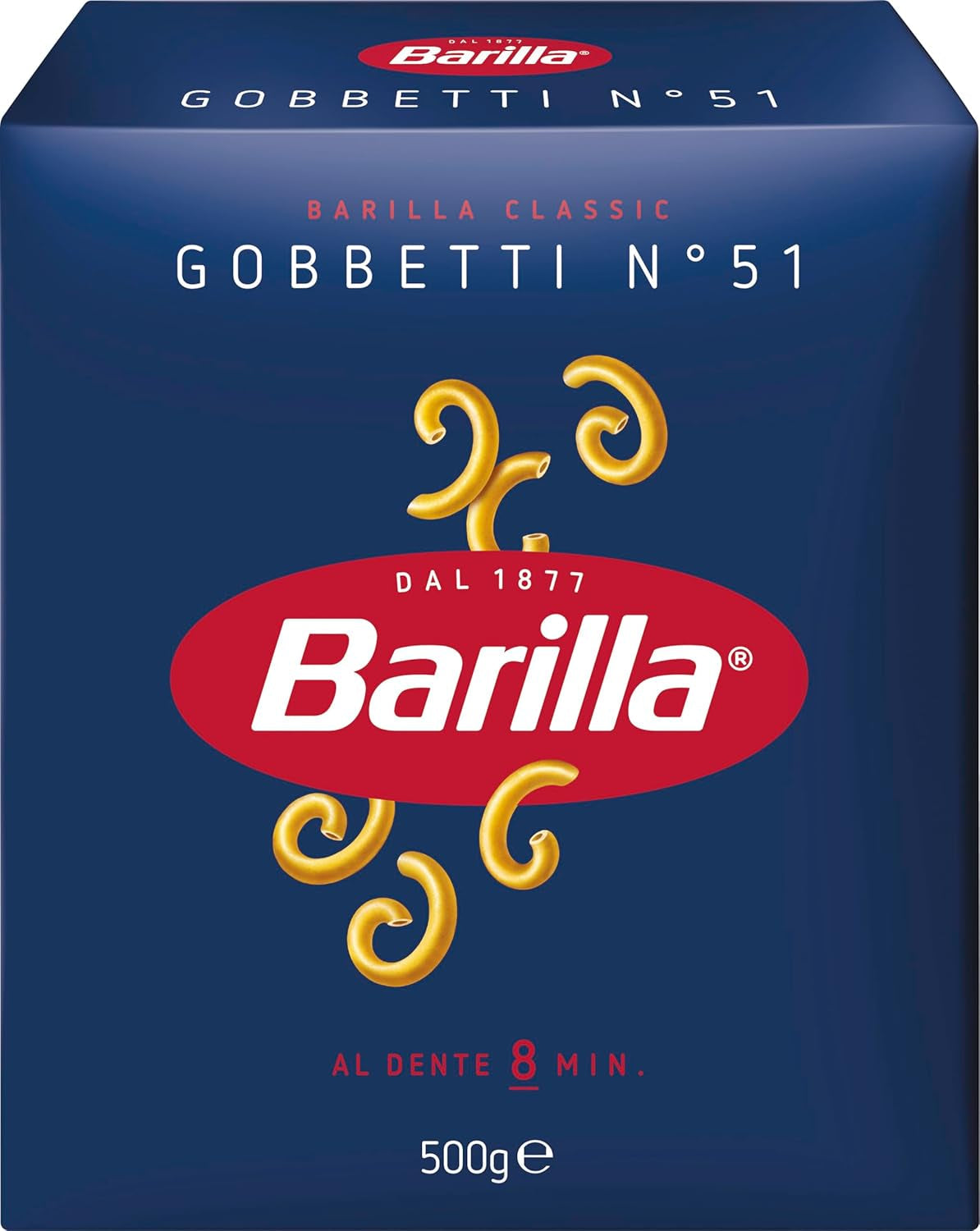 Makaron Barilla Klasyczny Gobbetti nr. 51 z pszenicy durum, zawsze al dente (1 x 500 g)