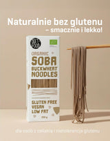 DIET-FOOD Bio Buchweizen Soba Nudeln Lebensmittel Pasta Vegane Glutenfreie Lactosefrei Sojafrei Nudeln für Vegetarier und Veganer 250 gramów