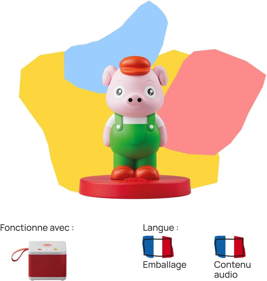 Figurka dźwiękowa Trzy małe świnki - opowieści z dźwiękiem - zabawka, treści edukacyjne, wersja francuska, dzieci w wieku od 4 do 6 lat Bebe Toys Naty Shop