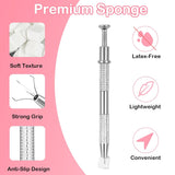 100 sztuk Latexfrei Nailart Schwämme, Ombre Nagelschwammpinsel, Nagelschwamm Mit Metallgreifer 100 Blatt Nailart-Mischpapier Austellungsbox, Maniküre Schwamm Applikator Für Farbverlauf Nailart