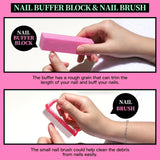 Zestaw do manicure FANDAMEI, Buffer Für Nägel, Nagelfeile 100/180, Nagelfeilen Für Gelnägel, Nagelhautschieber, Buffer Für Gelnägel, Feilen Für Gelnägel, Nagelzange, Zestaw Nagelfeilen, Zestaw do manicure i pedicure