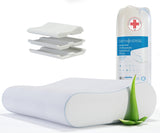 ORTHOVERSE poduszka ortopedyczna - poduszka podtrzymująca szyję, poduszka do spania, poduszka, poduszka z pianki memory, poduszka, poduszka przeciwbólowa szyi - regulacja wysokości, pokrowiec z aloesu, pomoc medyczna Poduszki ortopedyczne szyjne Naty Shop 1