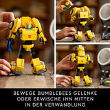 LEGO Icons Transformers Bumblebee, figurka robota kolekcjonerskiego dla dorosłych, zestaw do budowania filmów dla fanów science fiction, możliwość przekształcenia w samochód, zabawka przygodowa 10338 Zestawy do budowania Besuche den LEGO-Store