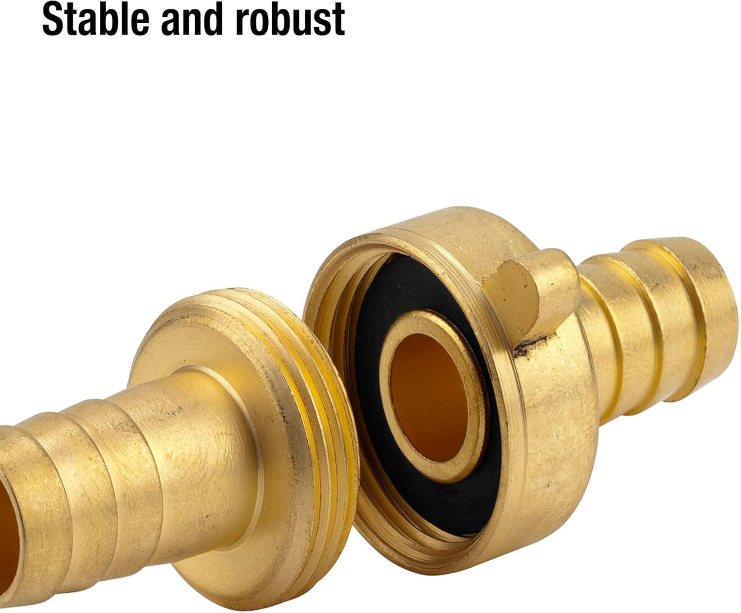 Gardena Mosiężna złączka do węża, 3 sztuki: Przedłużka węża, gwint 26,5 mm (G 3/4 cala), do węży 13 mm (1/2 cala) (7151-20)