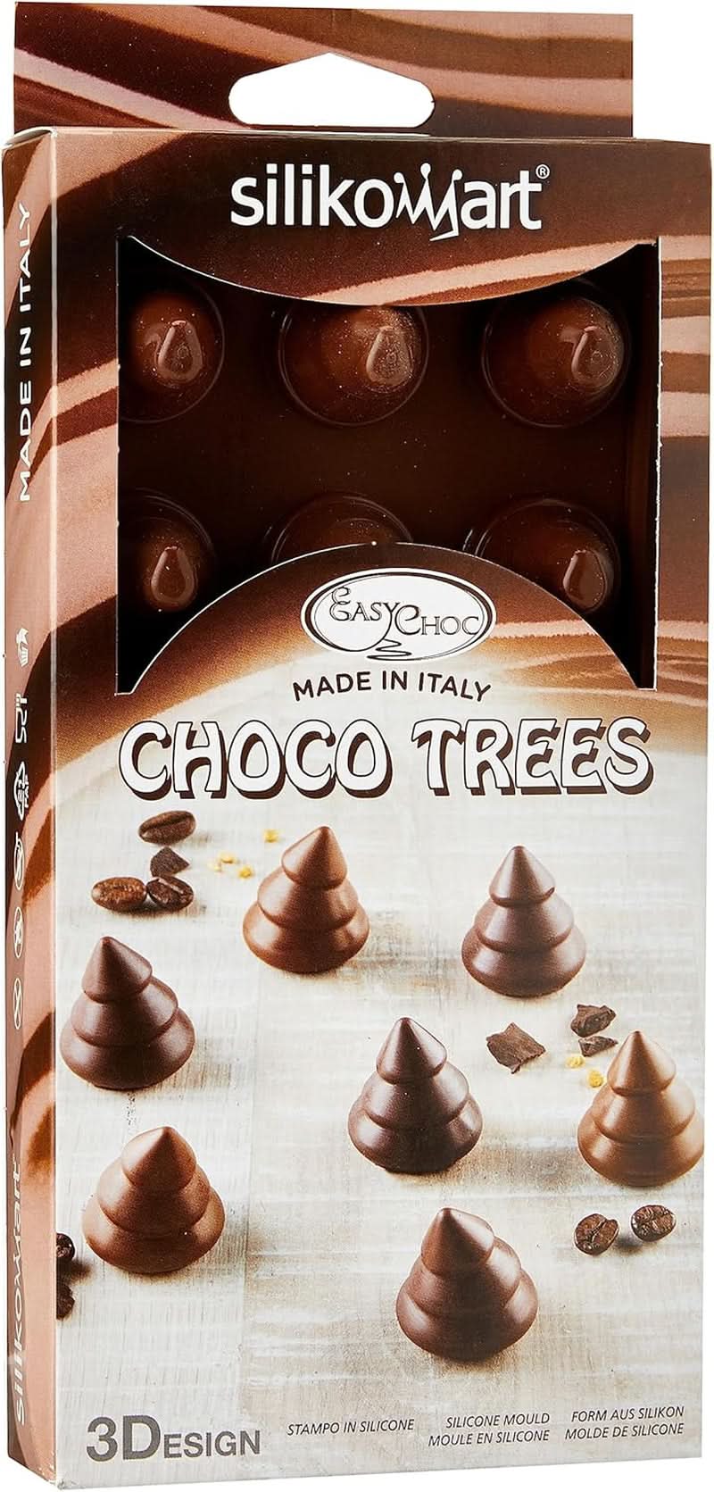 Silikomart 199384, Forma 3D na czekoladę Kuchenny płomień Naty Sklep Choco Trees