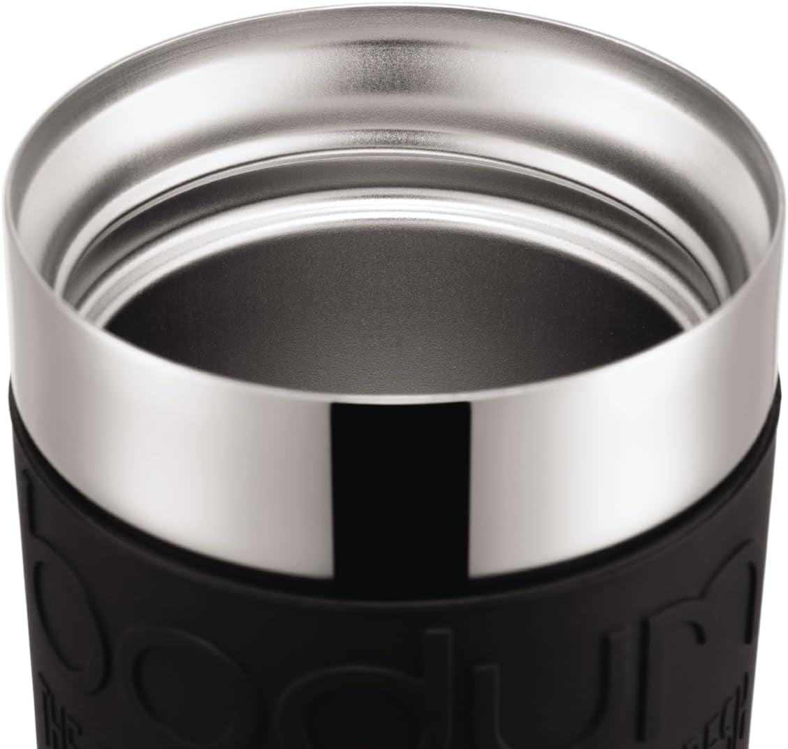 Bodum K11067-01 Prasa podróżna Czarny ekspres do kawy ze stali nierdzewnej z wymienną pokrywką 350ml