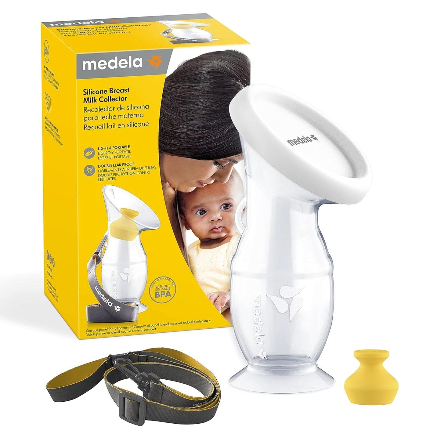 Medela Pojemnik na mleko z piersi wykonany z silikonu Akcesoria Żywność i karmienie piersią Bebe Naty Shop Silikon Handmilchpumpe
