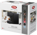 Ekspres do kawy z kapsułkami K-FEE SQUARE do kawy, herbaty i kakao | Kompaktowe espresso | Szybkie nagrzewanie | Zbiornik na wodę 0,8 l | 19 taktów | Czarny fortepian