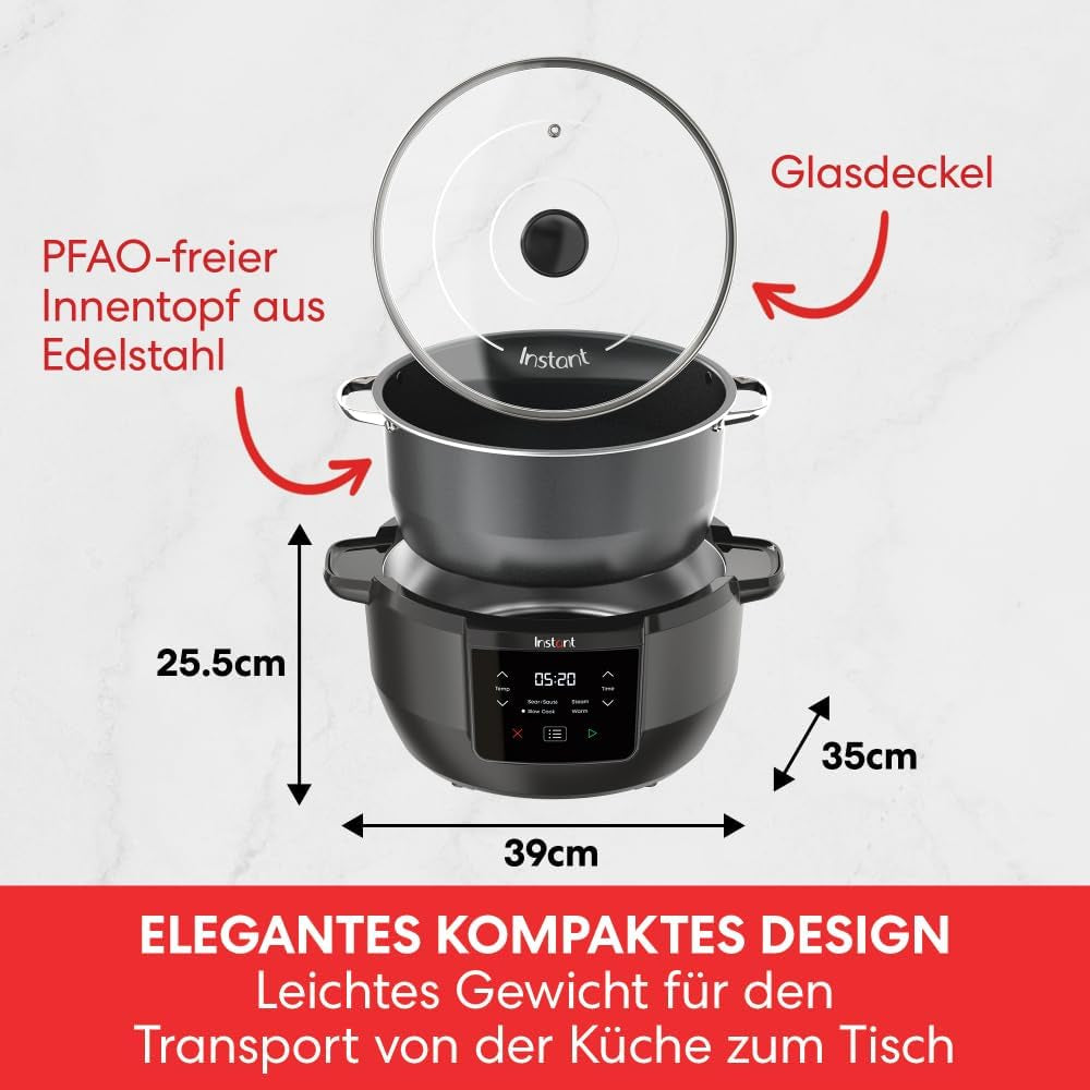 Szybkowar typu Instant Pot Superior, Multicooker 7,1 l, 4 funkcje gotowania, Wolnowar 800 W Naty Shop